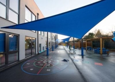 Glenwood School Blue Shade Sail