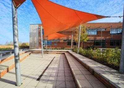 Orange Overlapping Shade Sails